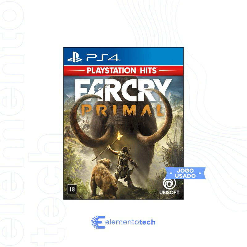 Far Cry Primal PS4 Seminovo Mídia Física Original Ação Aventura Mundo Aberto PlayStation 4