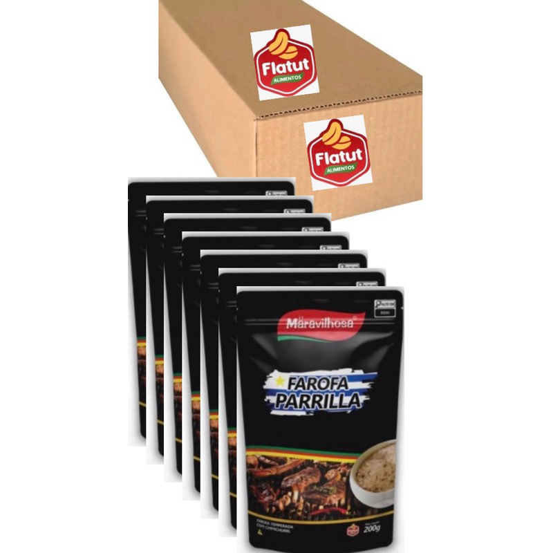kit 10 pct farofa parrilha 200g  maravilhosa