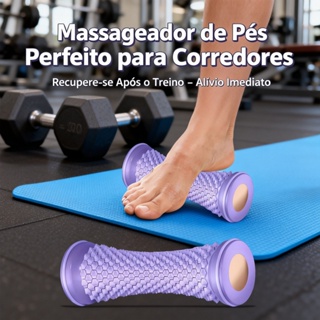 Rolo Massageador de Pés com Pontos de Pressão – Alivia Fascite Plantar, Dores nos Pés e Aumenta Circulação Sanguínea em Oferta na Shopee