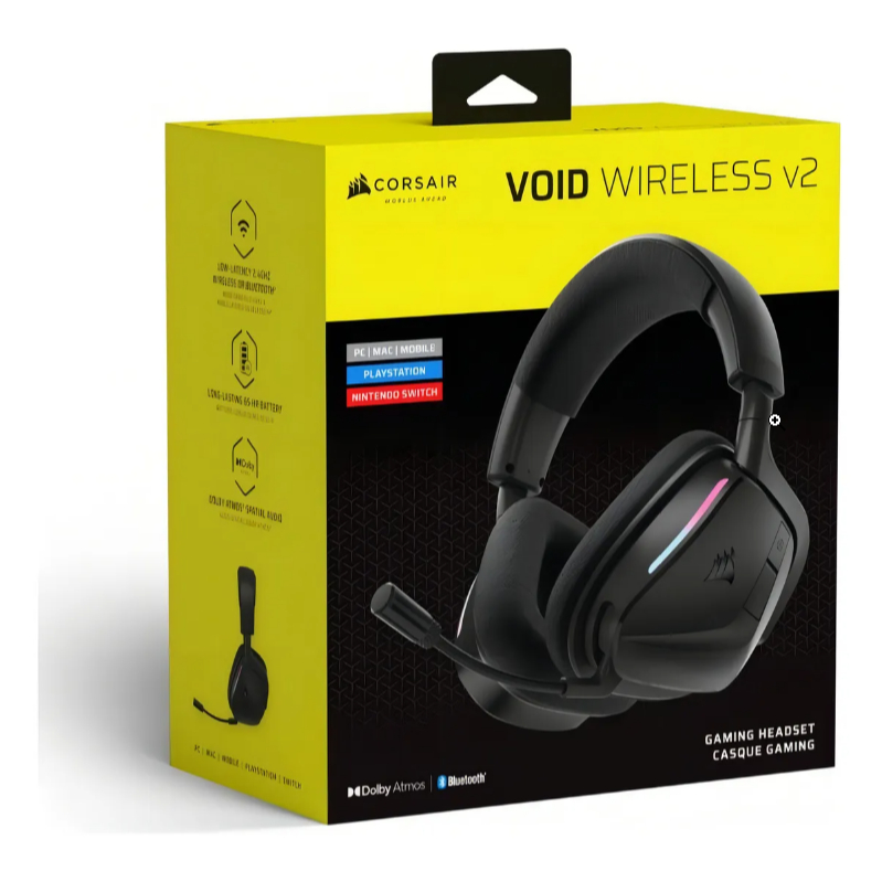 Headset Gamer Sem Fio Corsair Void Wireless V2 com Dolby Atmos