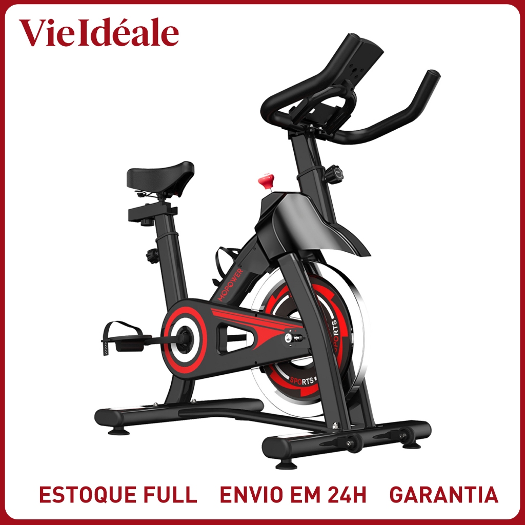 Bicicleta Spinning Ergométrica Semi Profissional Sport Preto até 120kg