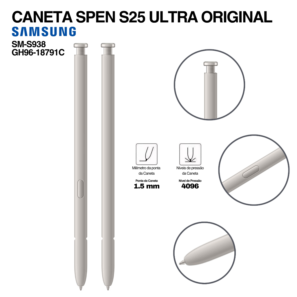 Caneta S-pen Galaxy Samsung S25 Ultra 5g Original Sm-s938u