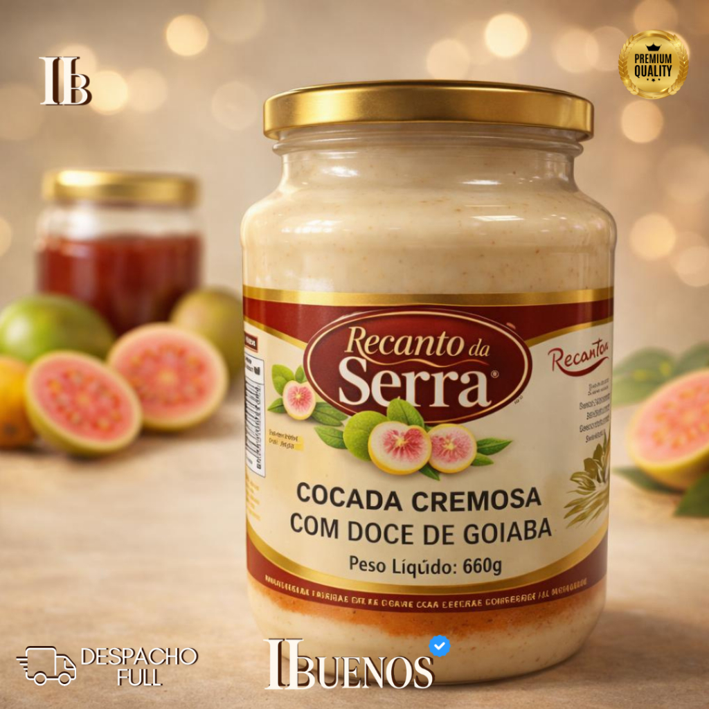 Cocada Cremosa com Doce de Goiaba 660gr - Recanto da Serra