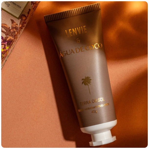 Creme De Mão Terra Do Sol 40g Água De Coco Lenvie