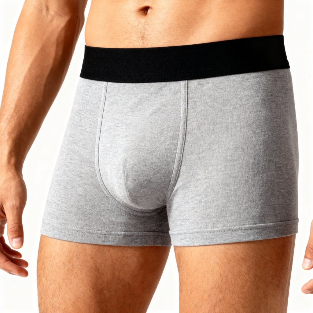 Cueca Boxer Algodão Cotton Cinza C5