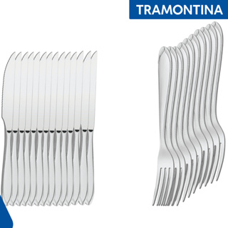 Faqueiro tramontina laguna garfo e faca 48 peças aço inox em Oferta na Shopee