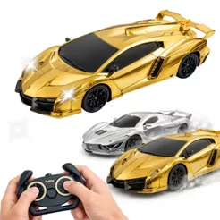Carrinho De Controle Remoto Super Esportivo Acende Farol de Led Ferrari Lamborghini Brinquedo Menino