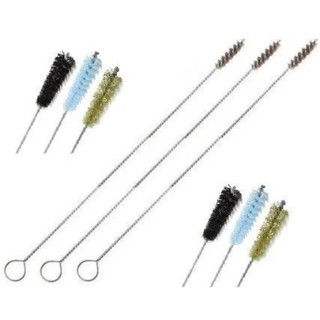 Kit 3 Escovas Armas Longas Crina/Latao/Nylon Limpeza Rifle Espingarda