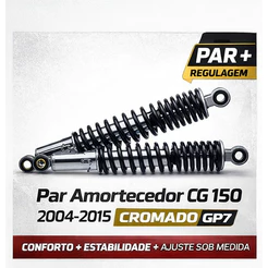 Par Amortecedor CG 150 Titan Fan 2004 a 2015 Cromado Regulável