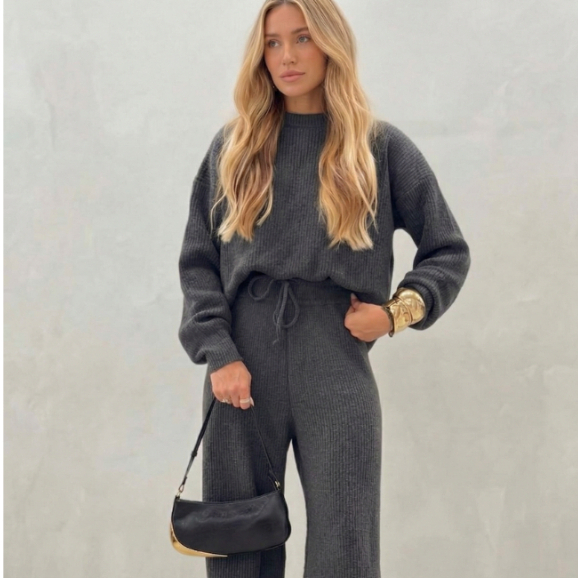 Conjunto Paty Moda Inverno Em Tricot Premium