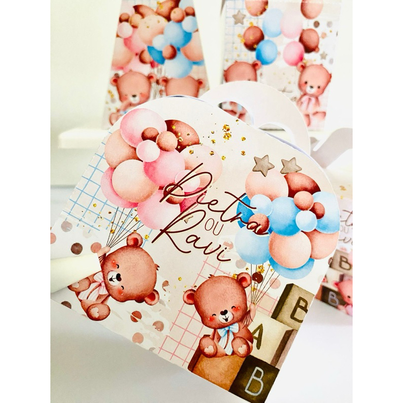 KIT FESTA PEGUE E MONTE CHA REVELAÇÃO Personalizado  Lembrancinhas - Caixinha Personalizadas