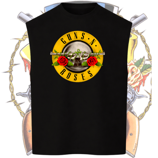 Regata Da Banda Guns N' Roses Música Internacional Hard Rock Glam Rock l Machão Modelagem Oversized Masculina