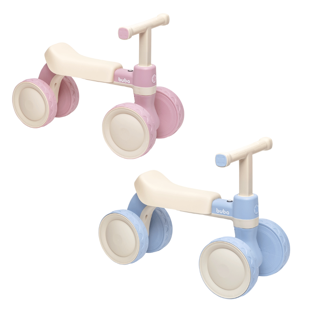 Bicicleta de Equilíbrio Com Som Para Bebês 4 Rodas Buba