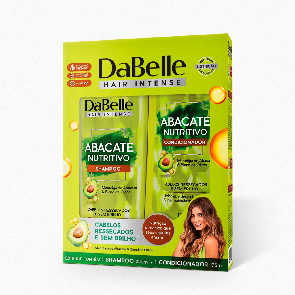 Kit Shampoo e Condicionador  Abacate Nutritivo - Dabelle Hair
