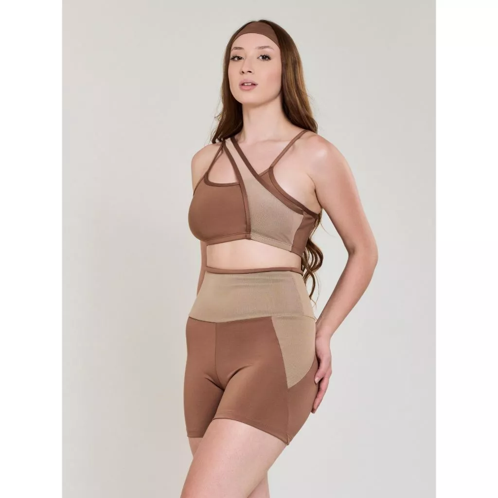 Conjunto fitness Detalhe em Tule (bermuda+top) 11172/11174 — imagem 1