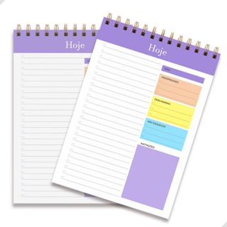 Planner Diário Colorido Espiral, 50 Fls, Organização de Tarefas, Produtividade p/ dia a dia trabalho em Oferta na Shopee