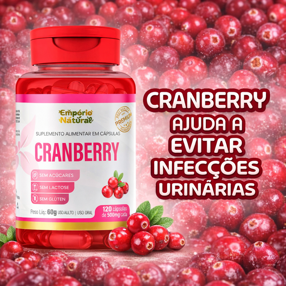 Cranberry Premium + Vitamina C + Zinco + Selênio 120 Cápsulas 500mg Envio Imediato em Oferta na Shopee