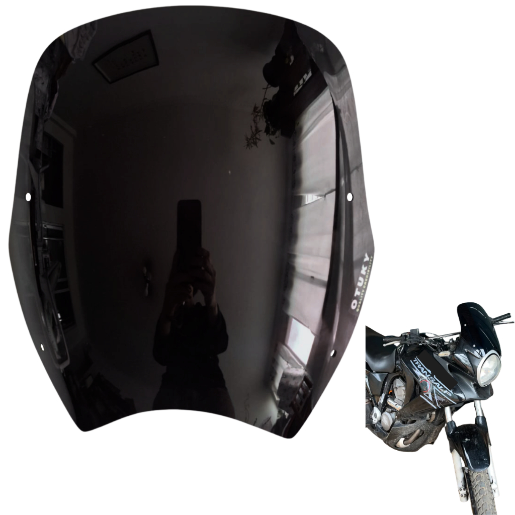 Bolha Transalp Xl 700 V 2017-2014 Fumê Preto Brilhante - Otuky Parabrisas