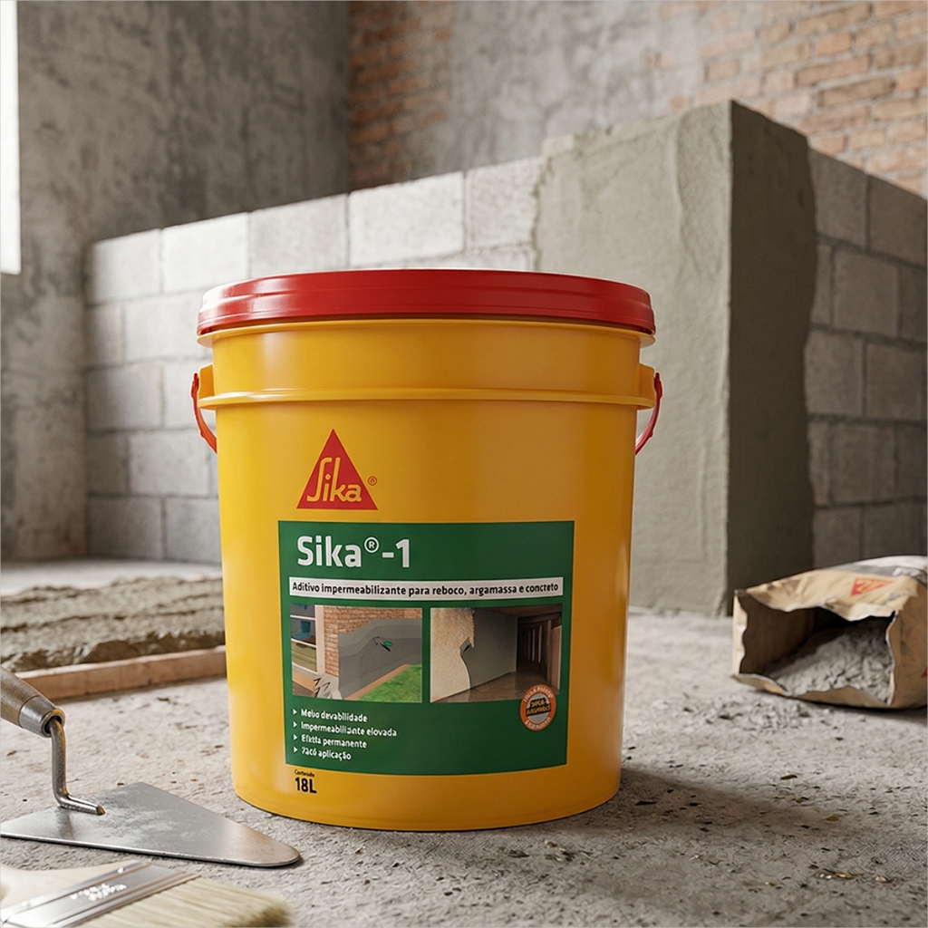 Aditivo Impermeabiliza Argamassa E Concreto Sika-1 Balde 18 Litros