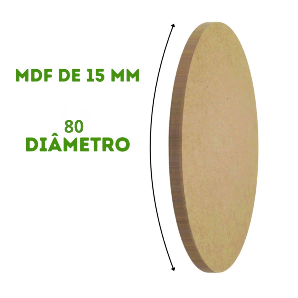 Tampo de Mesa 80cm Chapa mdf 15mm redondo Diâmetro Madeira Redondo Decoração Sala Cozinha