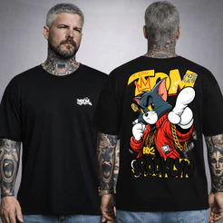 Camiseta 100% Algodão Masculina Streetwear Camisa Casual Estampas Exclusivas Bart Tom Brooklyn Oferta Envio Rapido