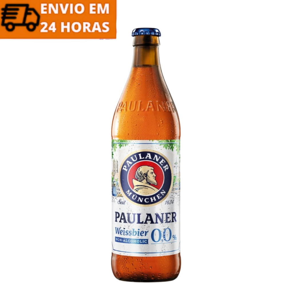 Cerveja Alemã Paulaner Weissbier 0,0% Zero Álcool Garrafa 500ml