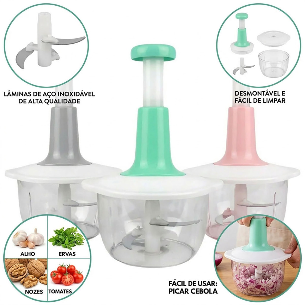Processador De Alimentos Manual Multifuncional Gourmet