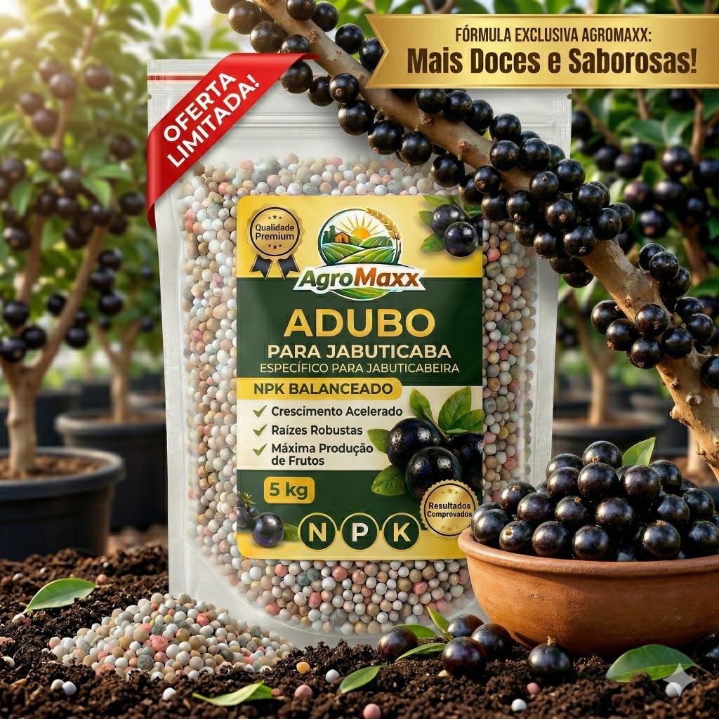 Adubo Jabuticabeira Premium - Crescimento e Frutificação Rápida - Verthagro | 5kg 10kg 15kg 20kg 25kg