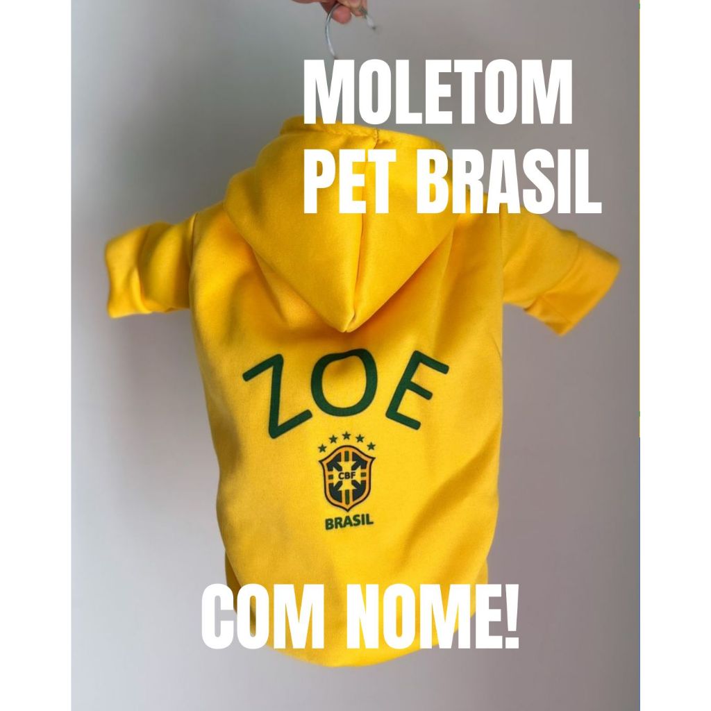 Moletom PET com NOME, Brasil copa do mundo sob medida-marca Zoe.ira
