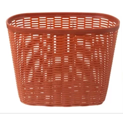 Cesta de plástico marrom/preto com haste para bicicleta aro 26