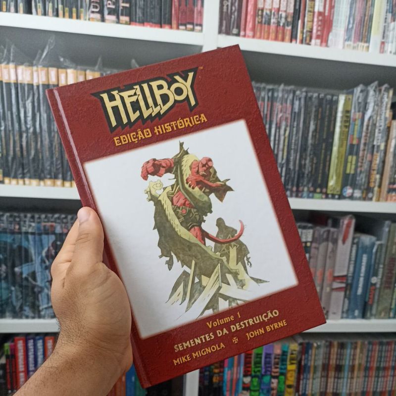 Hellboy - Sementes da destruição - edição especial histórica RARO HQ Mike Mignola John Byrne - capa dura Mythos ADULTO