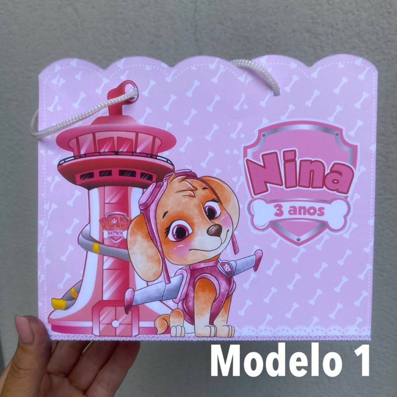Sacolinha Patrulha Canina, Personalizado Skye,Personalizado Pattulha Canina, Lembrancinha Patrulha Canina