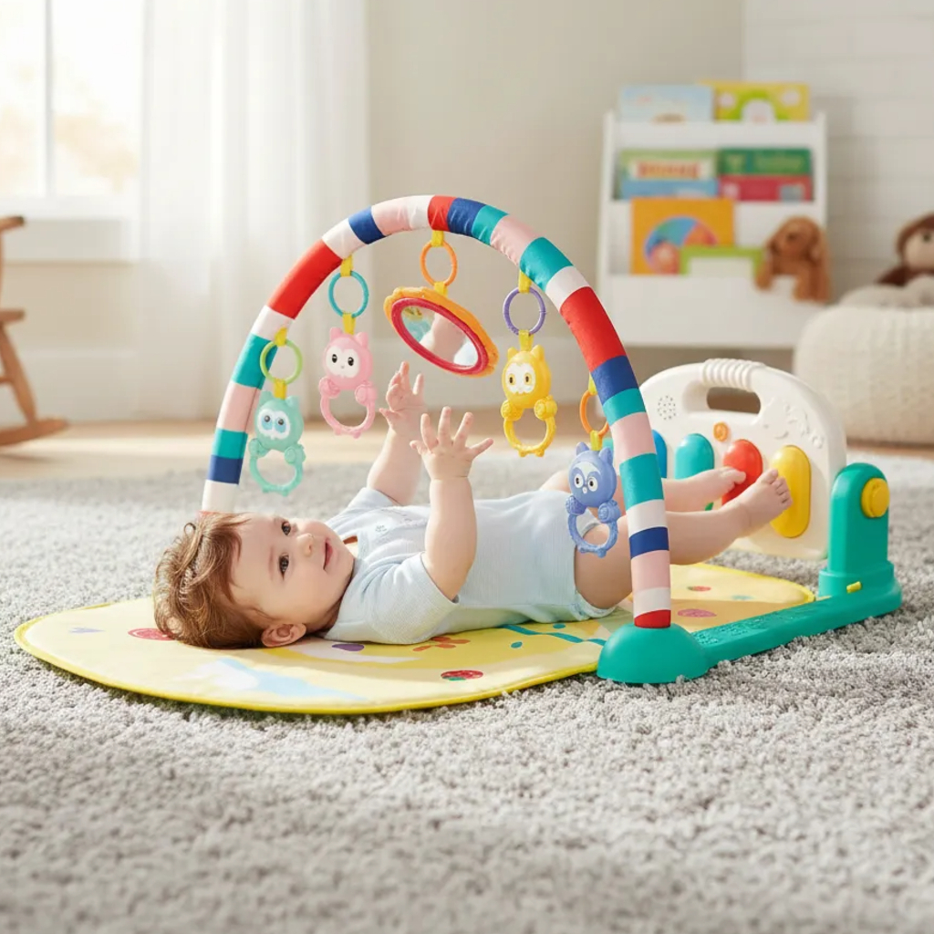 Tapete Atividades Baby Infantil Musical Com Mobilie teclado Musical Guta Guti Original