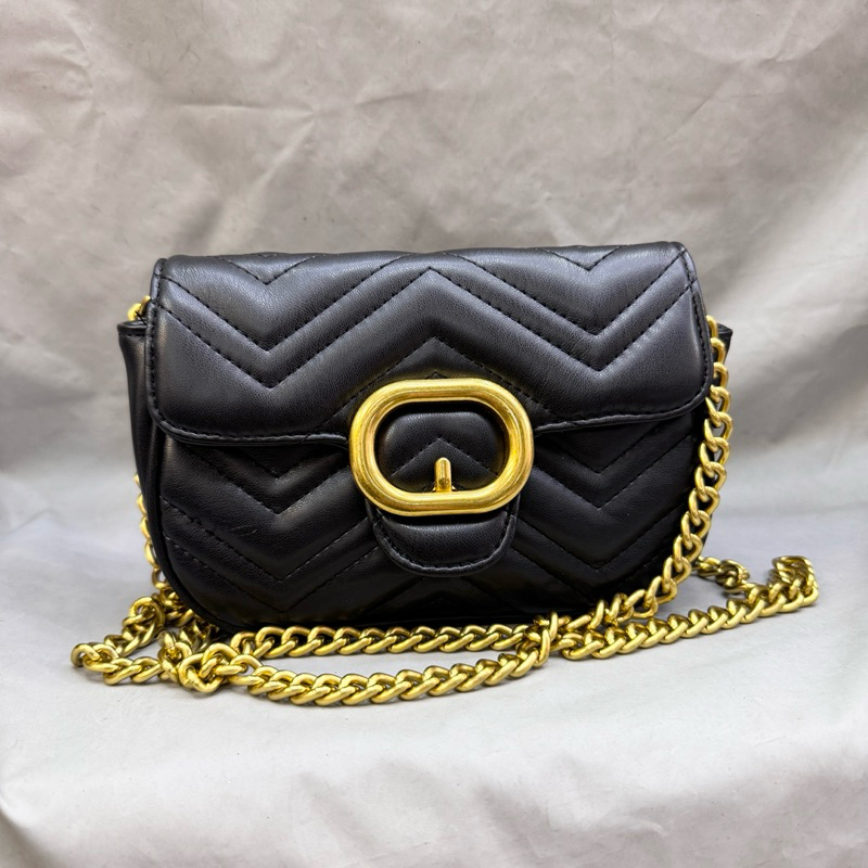 Bolsa Feminina Transversal Couro PU Cabe Celular