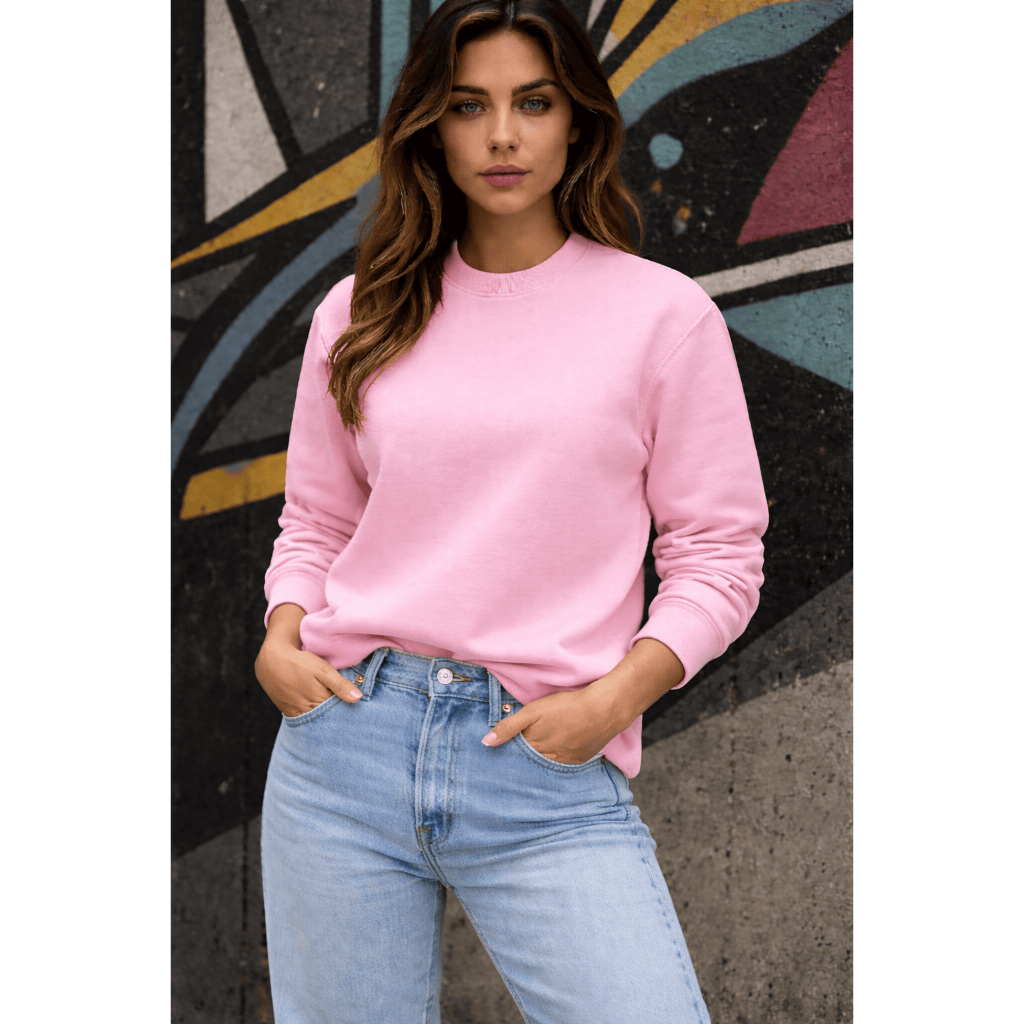 Moletom feminino ou masculino gola redonda careca suéter liso - Blusa de frio flanelado — imagem 2 de 2