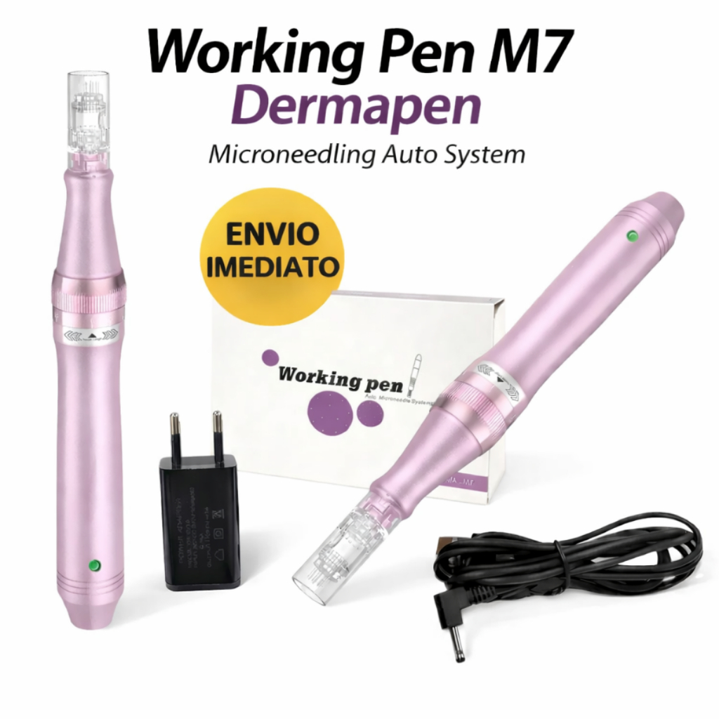 Caneta Derma Pen Bivolt Sem Fio DermaPen Modelo Working Pen M7