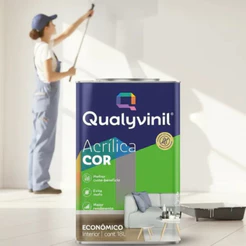 Tinta Acrílica Branco Econômica Rende Muito Areas Internas 18 Litros - Qualyvinil