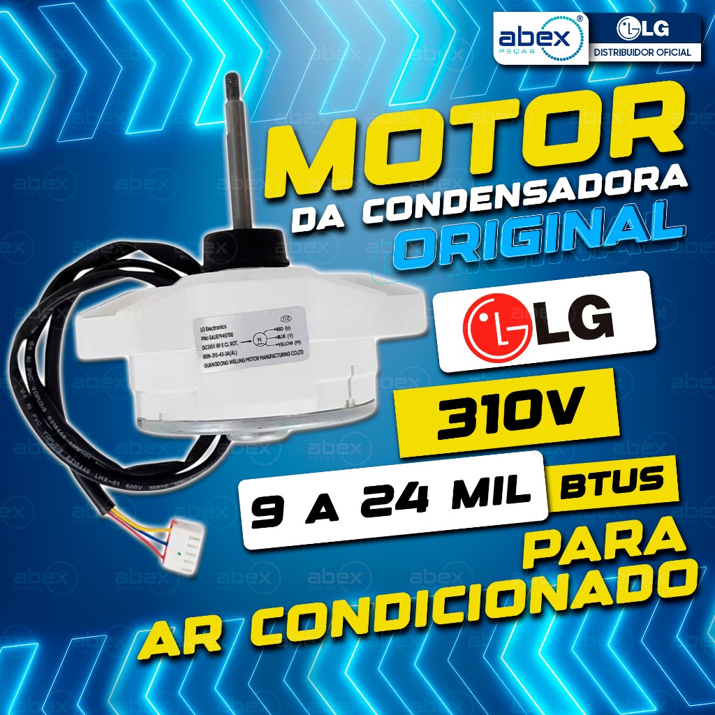 Motor Ventilador Condensadora para Ar Condicionado LG EAU57945708 Original