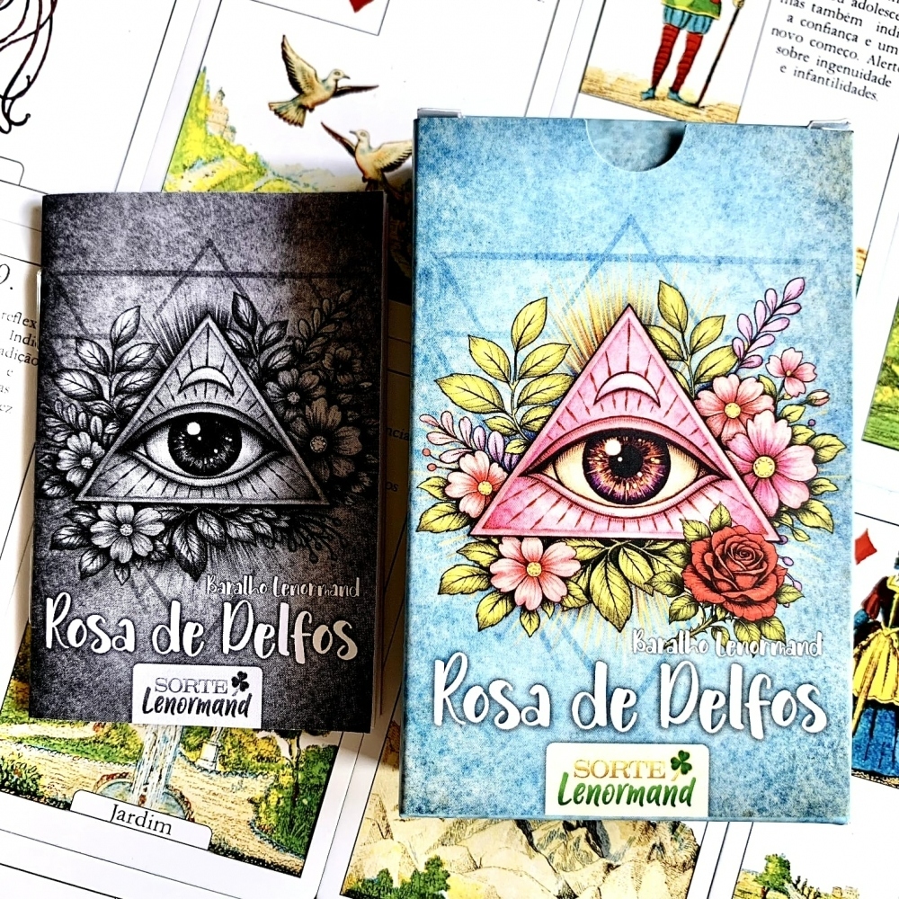 Baralho Lenormand - Rosa de Delfos - Baralho Cigano com Significados - Petit Lenormand Clássico