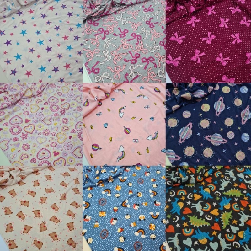 TECIDO MALHA SUEDE ESTAMPADA PIJAMA - 1,60M DE LARGURA