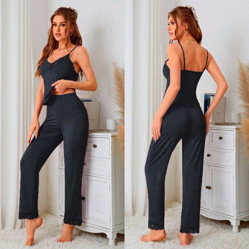 Conjunto de Pijama Calça Comprida Confortável e Blusa Alça