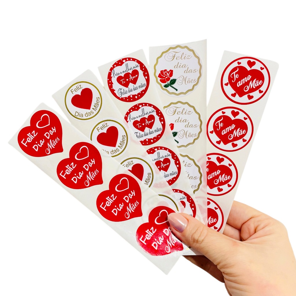 Etiquetas Adesivas Dia das Mães para Embalagem Presente Lembrancinha em Oferta na Shopee