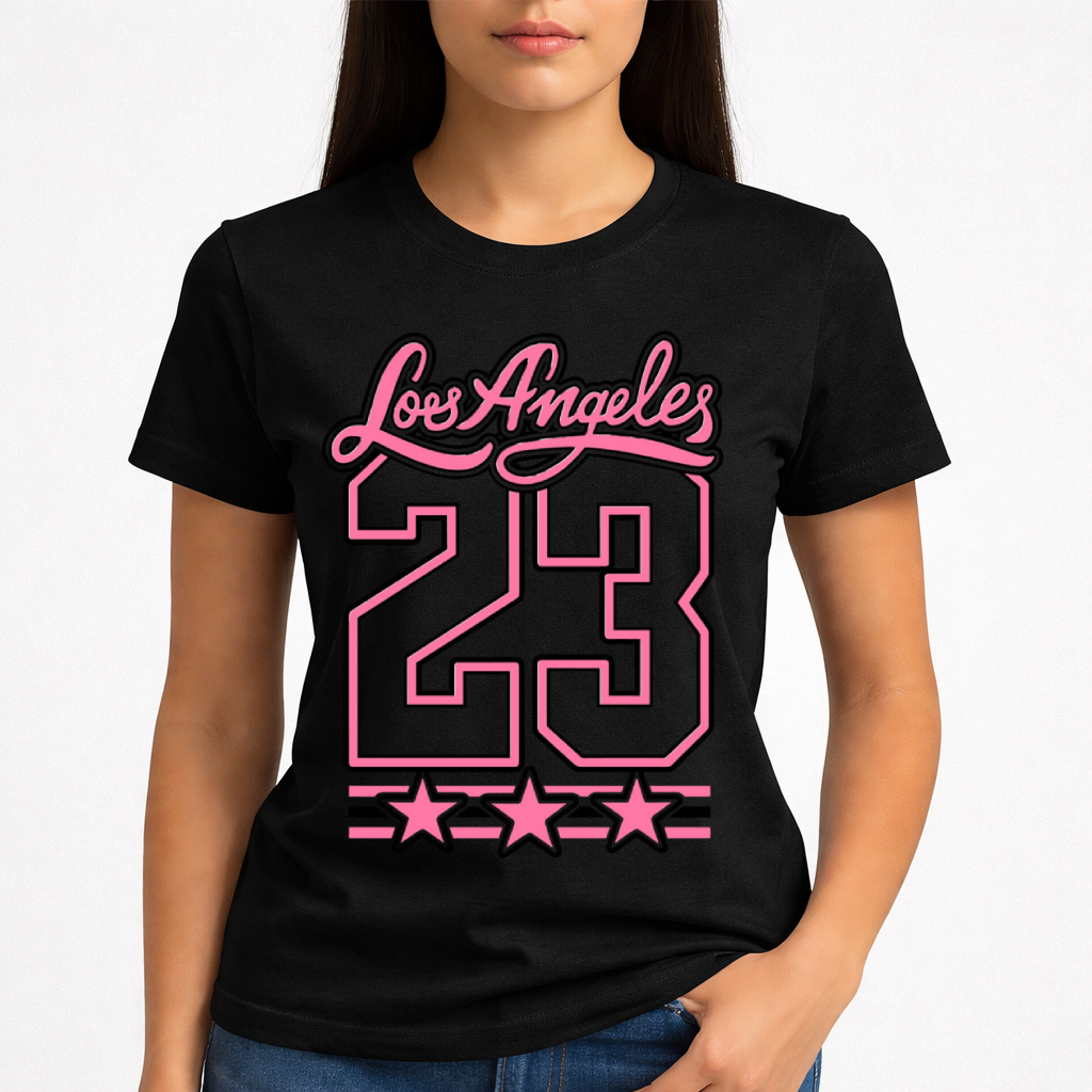 Camiseta Feminina Los Angeles Blusa Feminina Estilo Moda Confortável 100% Algodão