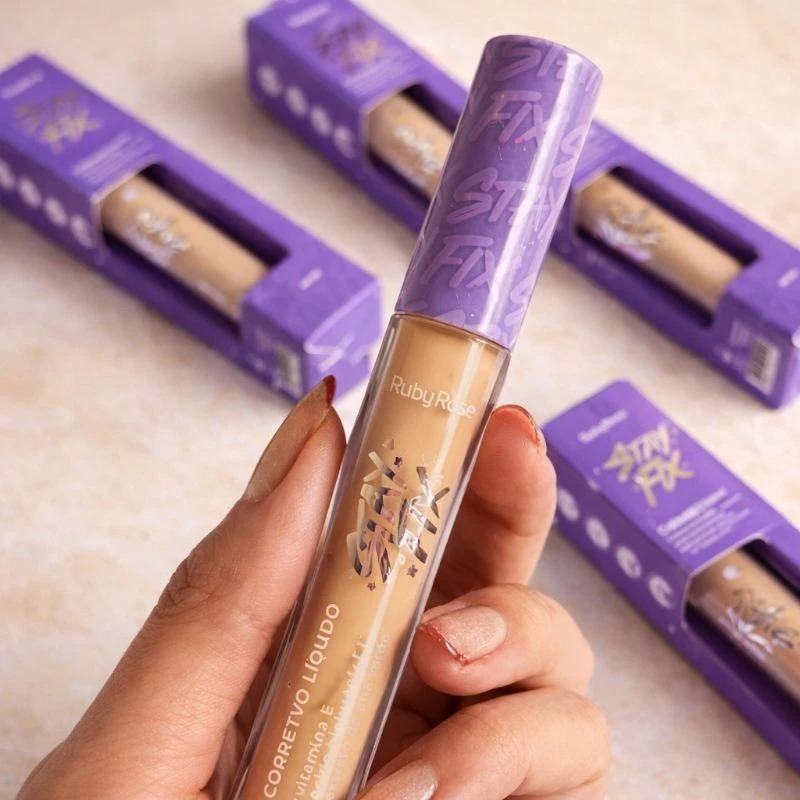 Corretivo Liquido Alta Cobertura Stay Fix Ruby Rose - Longa Duração em Oferta na Shopee