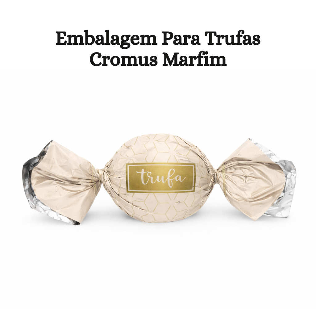 Embalagem Para Trufas e Bombons Star Marfim Cromus C/100 Unidades Bombom Doces Presente Confeitaria em Oferta na Shopee