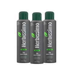 Kit Desodorante Antitranspirante Aerossol Herbíssimo Dark Silver 150ml (3 unidades)