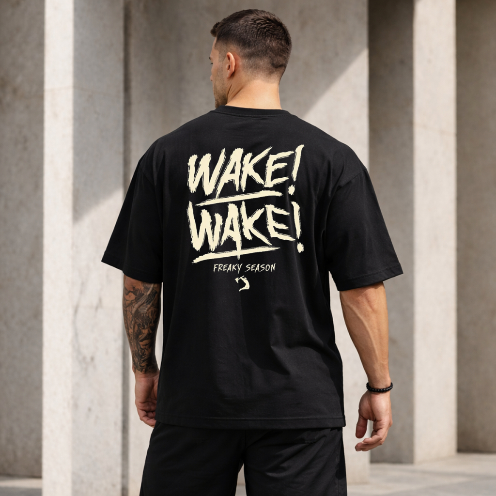 Camiseta Wake Wake Freaky Season Camisa Oversized Pra Treino