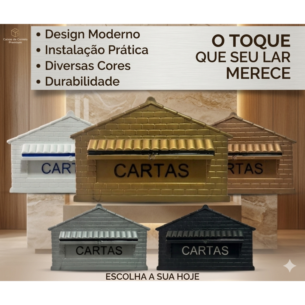 Caixa de correio para muro / caixa de correio / caixinha de correio / PVC reforçado elegante