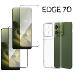 2 Película PREMIUM Cerâmica 9D Para Moto EDGE 70 - Capa Anti Impacto