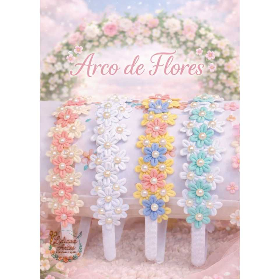 Arco de Flores Infantil para Bebê e Menina | Decoração de Festa e Fotos /Laços/Lacinhos.